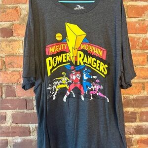 Mighty Morphin Power RangersGraphic T-Shirt - Gray 4XLT